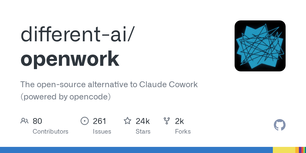 OpenWork瞄准Claude Cowork与Codex：开源编程智能体走向可替换模型与团队工作流控制